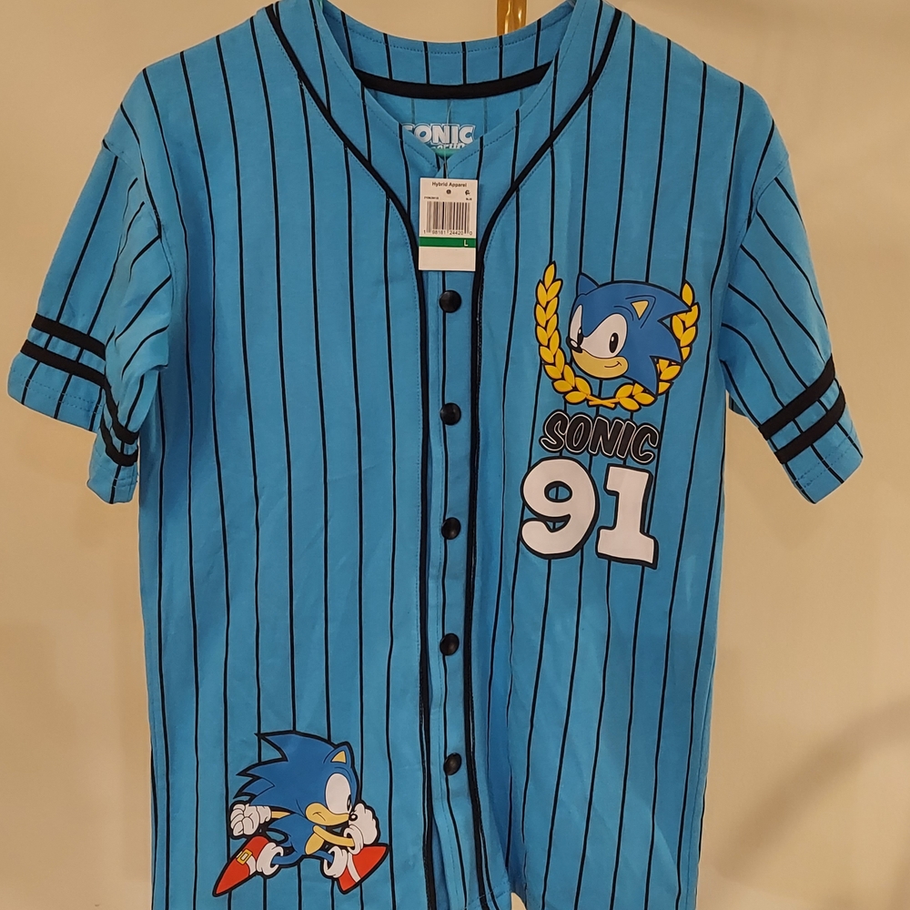 NWT SONIC Blue Striped Shirt (Size:L)